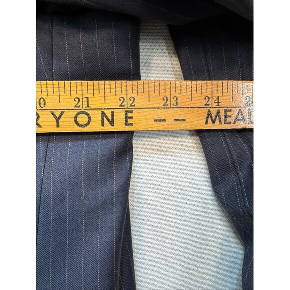 Jos. A. Bank Signature Collection Mens Pinstripe Wool Suit R41Navy Blue - Picture 6 of 16